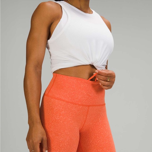 Lululemon Wunder Train High-Rise Tight 25" Crunch Warm Coral Size 6 - Picture 2 of 9